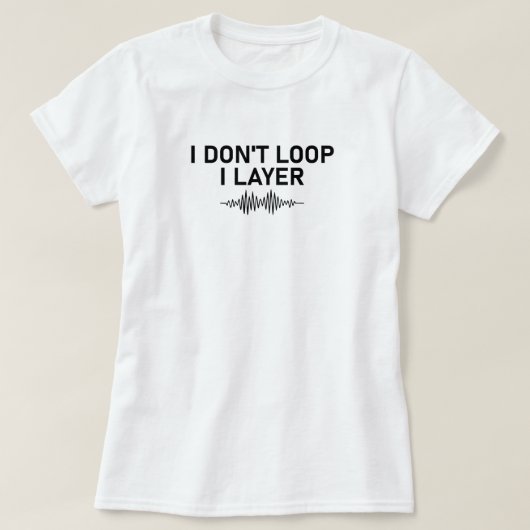 Ik loop niet in laagje minimale muziek t-shirt (Design voorkant)