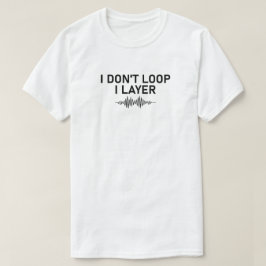 Ik loop niet in laagje minimale muziek t-shirt