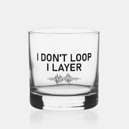 Ik loop niet in laagje minimale muziek whisky glas