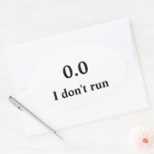 Ik loop niet ovale sticker (Envelop)