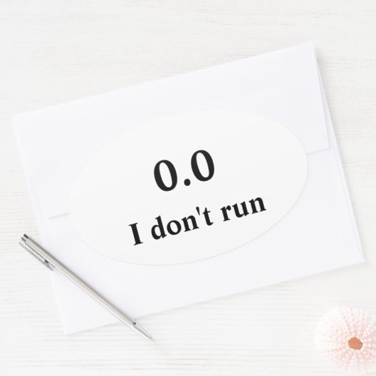 Ik loop niet ovale sticker (Envelop)