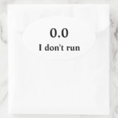 Ik loop niet ovale sticker (Tas)