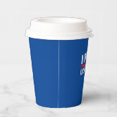 Ik loop om de waanzin weg te vegen papieren bekers (Rechts)