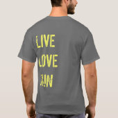 Ik loop omdat ik.... (met mannelijke loper) t-shirt (Achterkant)