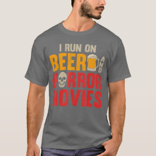 Ik loop op bier en horrorfilms vintage t-shirt