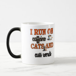 Ik loop op cafeïne en Cuss woorden Magische Mok