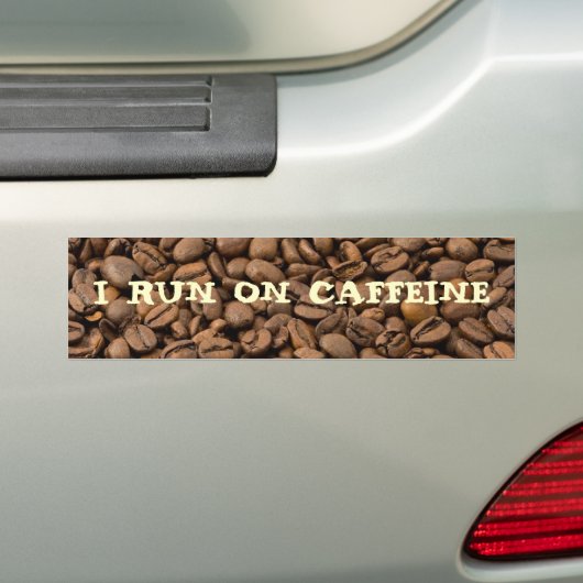 Ik loop op Caffeine Bumpersticker (Op auto)