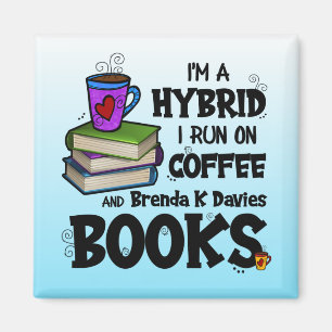Ik loop op Coffee en Brenda K Davies Books Magneet