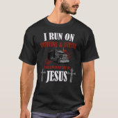 Ik loop op Diesel Caffeine en Jesus Christelijk Tr T-shirt (Voorkant)