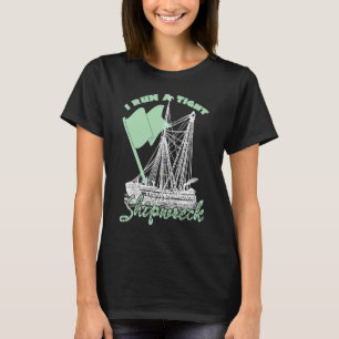 Ik loop op een tight Shipwreck Mam of Twins T-shirt