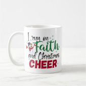 Ik loop op Faith en Kerstmis Holiday Koffiemok (Links)