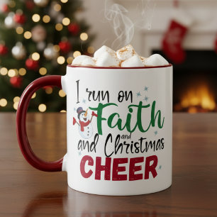Ik loop op Faith en Kerstmis. Tweekleurige Koffiemok