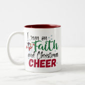 Ik loop op Faith en Kerstmis. Tweekleurige Koffiemok (Links)