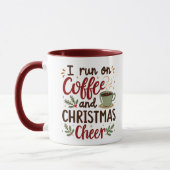 Ik loop op Funny Christmas Two Tone Coffee Mok (Links)