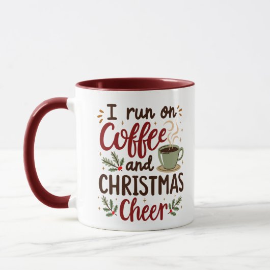 Ik loop op Funny Christmas Two Tone Coffee Mok (Links)