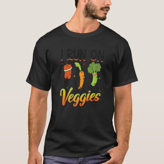 Ik Loop Op Groenten Vegan Hardloper T-shirt (Voorkant)