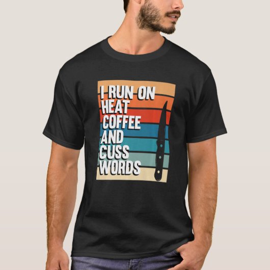 Ik loop op hitte en koffie Blacksmith, vervalser T-shirt (Voorkant)