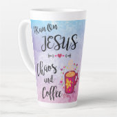 Ik loop op Jezus, Chaos en koffie Latte Mok (Linkerhoek)