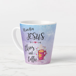 Ik loop op Jezus, Chaos en koffie Latte Mok