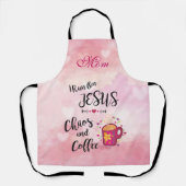 Ik loop op Jezus, Chaos en koffie Schort. Schort (Voorkant)
