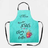 Ik loop op Jezus, Chaos en koffie Schort. Schort (Voorkant)