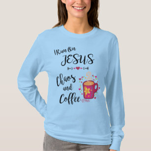 Ik loop op Jezus, Chaos en koffie T-shirt