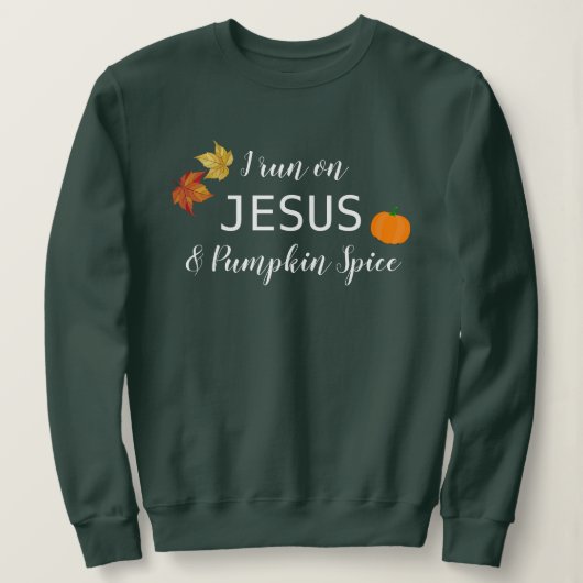Ik loop op Jezus en Pumpkin Spice T-shirt (Design voorkant)
