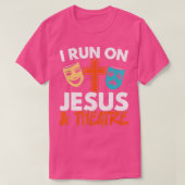 Ik loop op Jezus en Theater Broadway Christelijk B T-shirt (Design voorkant)