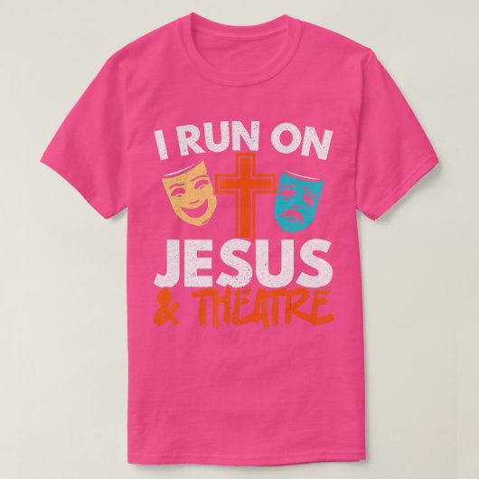 Ik loop op Jezus en Theater Broadway Christelijk B T-shirt (Design voorkant)