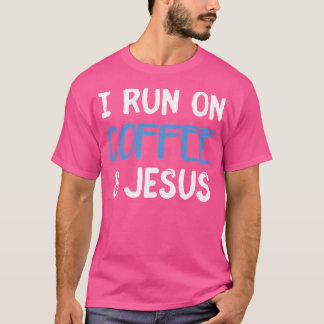 Ik loop op koffie Chaos Jesus Cute Christelijk Gif T-shirt