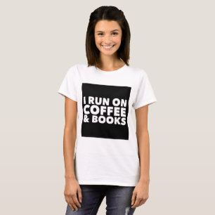 Ik loop op koffie en boeken White Tee Shirt