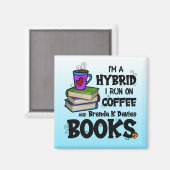 Ik loop op koffie en Brenda K Davies boeken Magneet (Voorkant / Achterkant)
