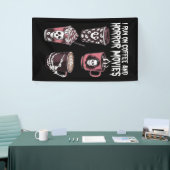 Ik loop op koffie en horror films die eng Hallowee Spandoek (Beurs)