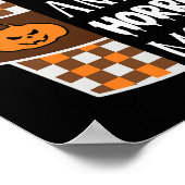 Ik loop op koffie en horror films Halloween Costum Poster (Hoek)