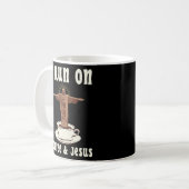 Ik loop op koffie en Jezus. Koffiemok (Voorkant links)