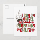 Ik loop op koffie en kerstmis. briefkaart (Voorkant / Achterkant)