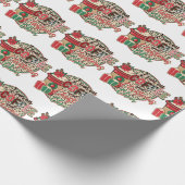 Ik loop op koffie en kerstmis. cadeaupapier (Hoek)