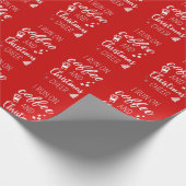 Ik loop op koffie en kerstmis. cadeaupapier (Hoek)