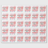 Ik loop op koffie en kerstmis. cadeaupapier (Vlak)