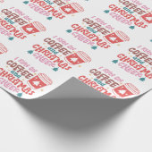 Ik loop op koffie en kerstmis. cadeaupapier (Hoek)