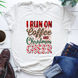 Ik loop op koffie en kerstmis - grappig t-shirt