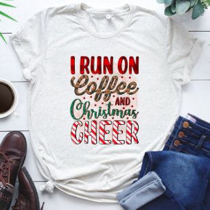 Ik loop op koffie en kerstmis - grappig t-shirt