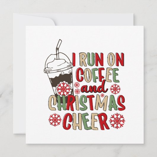 Ik loop op koffie en kerstmis. kaart (Achterkant)