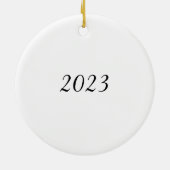 Ik loop op koffie en kerstmis. keramisch ornament (Achterkant)