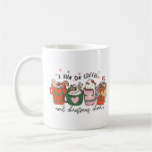 Ik loop op koffie en kerstmis. koffiemok (Links)
