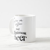 Ik loop op koffie en kerstmis. koffiemok (Voorkant links)