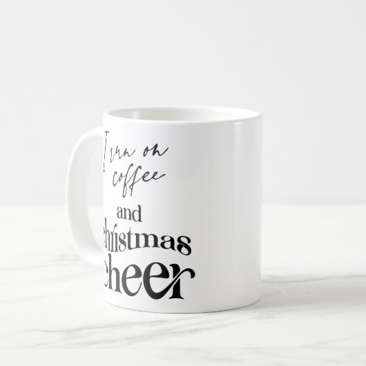 Ik loop op koffie en kerstmis. koffiemok (Voorkant links)