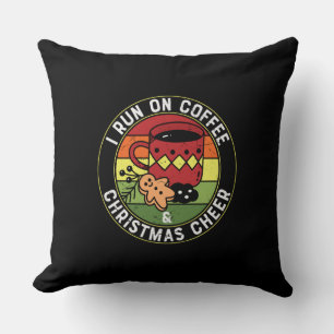 Ik loop op koffie en kerstmis. kussen