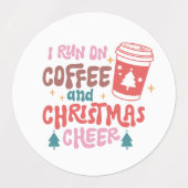 Ik loop op koffie en kerstmis. labels (Design 2)