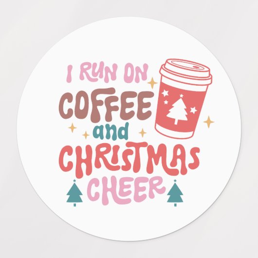 Ik loop op koffie en kerstmis. labels (Design 2)